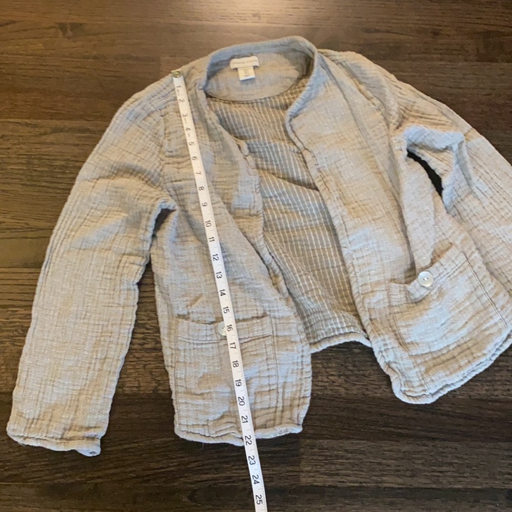 Adrienne Vittadini Linen Blend Jacket Beige Small S EUC - Picture 2 of 7